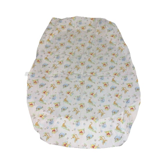 Vintage 90s Disney Winnie the Pooh Fitted Crib Sheet Pooh Honey Tigger - Picture 1 of 5